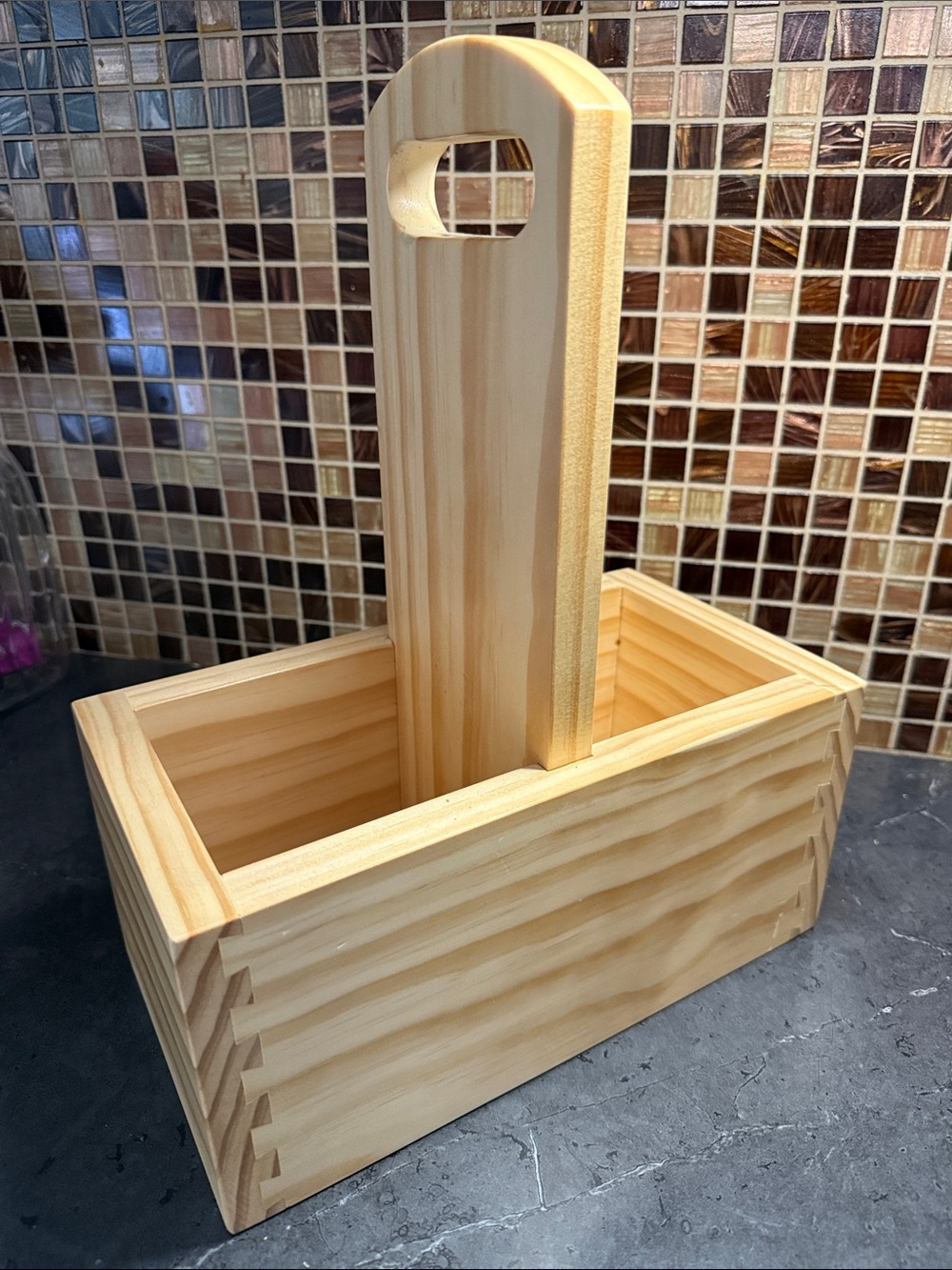 Natural Hand-crafted Wood Howler Caddy